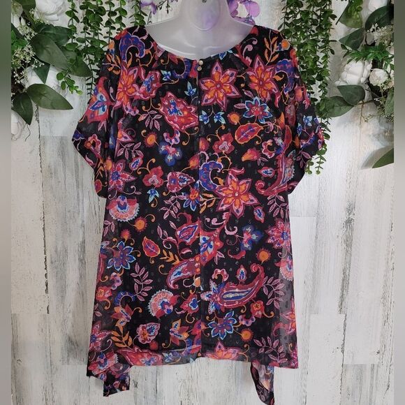 NWT Estelle Clements Asymmetrical Top 18W - Picture 4 of 10